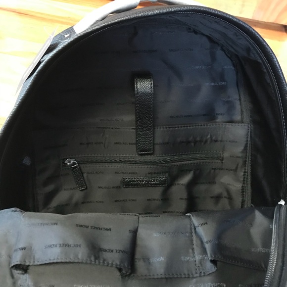 Michael Kors Russel Black Leather Backpack - Picture 5 of 5